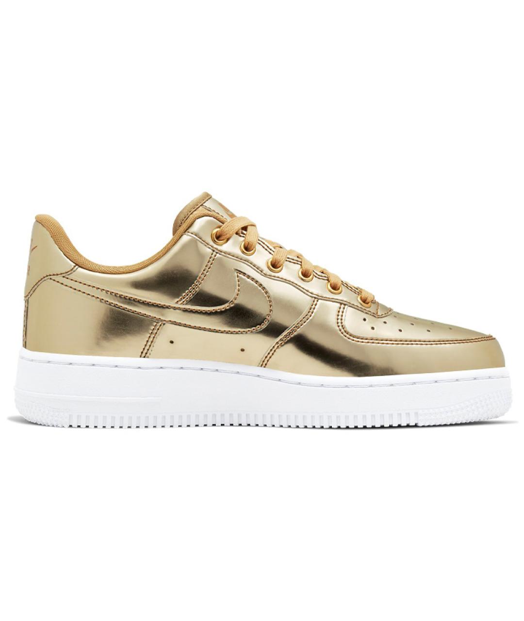 NIKE Золотые кожаные кроссовки, фото 2