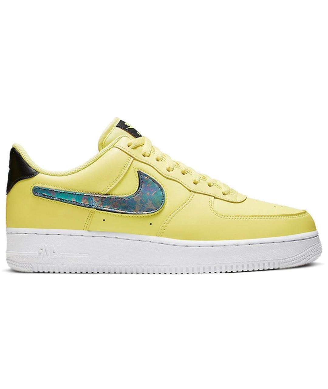 NIKE Желтые кожаные кроссовки, фото 1