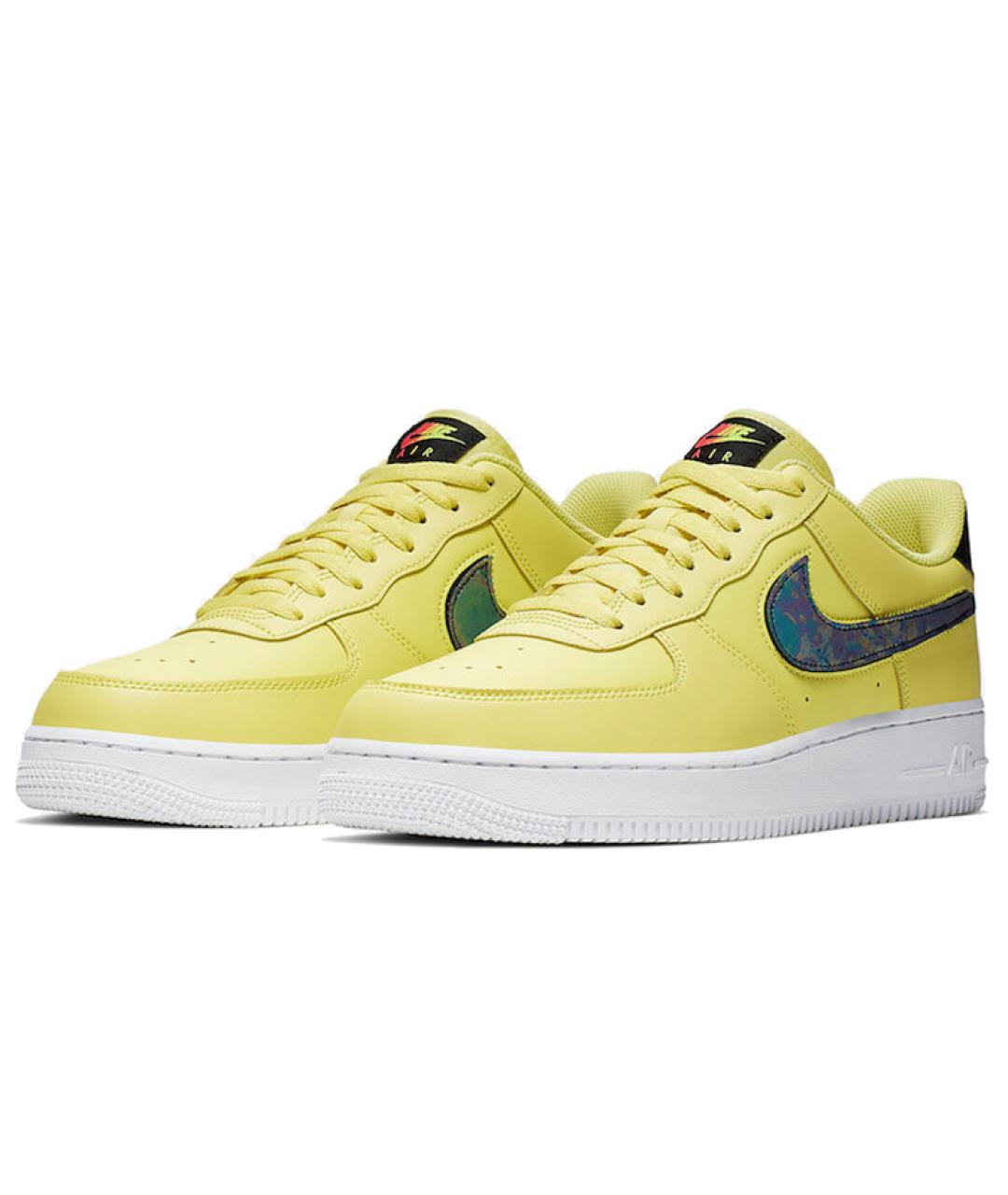 NIKE Желтые кожаные кроссовки, фото 4