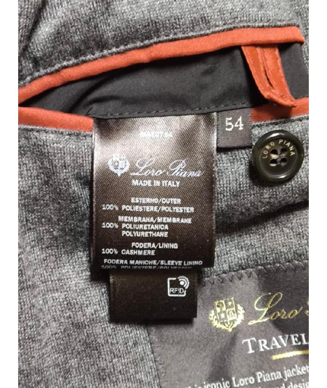 LORO PIANA Серая кашемировая куртка, фото 6