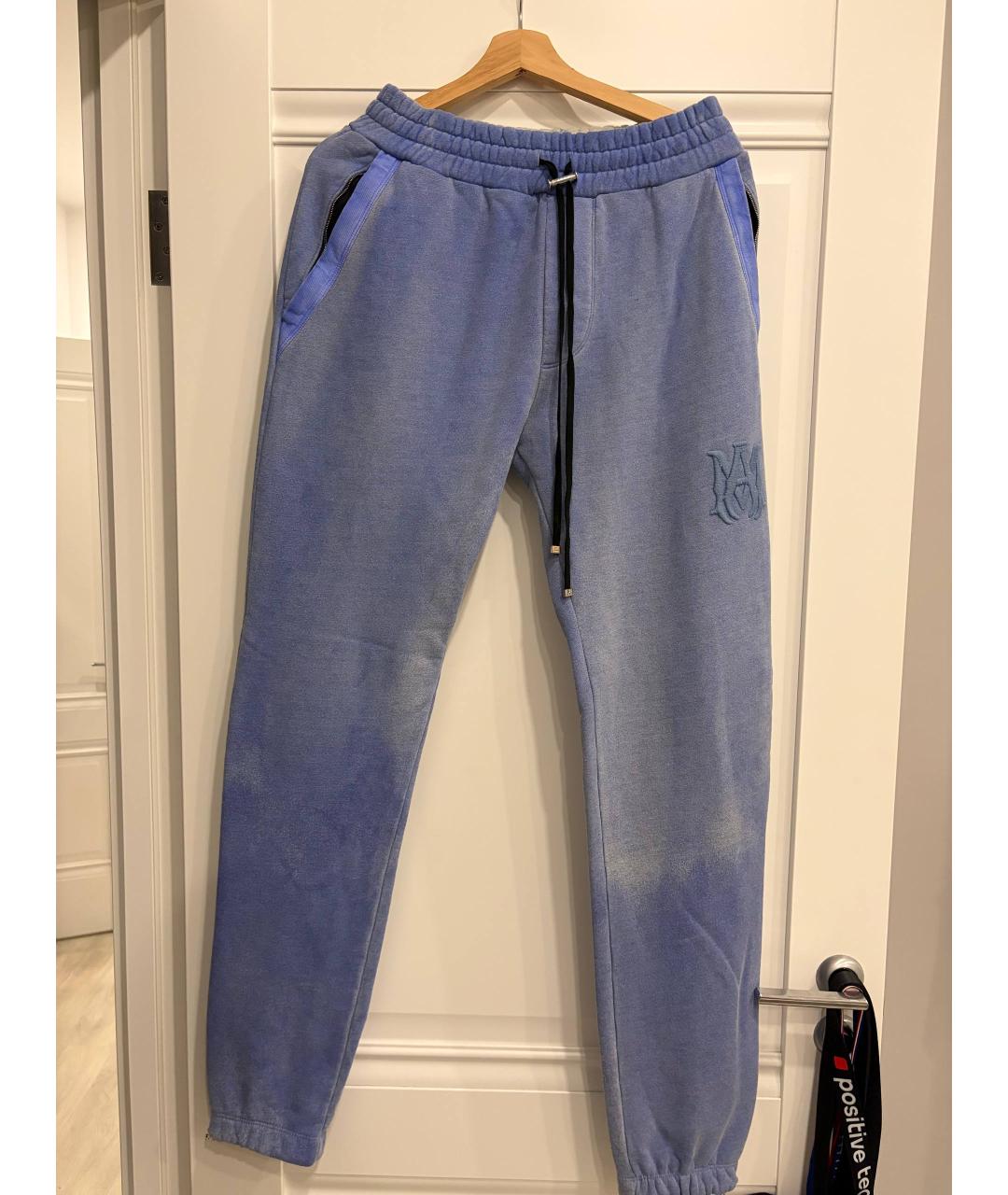 AMIRI Фиолетовые хлопковые брюки узкие, фото 6