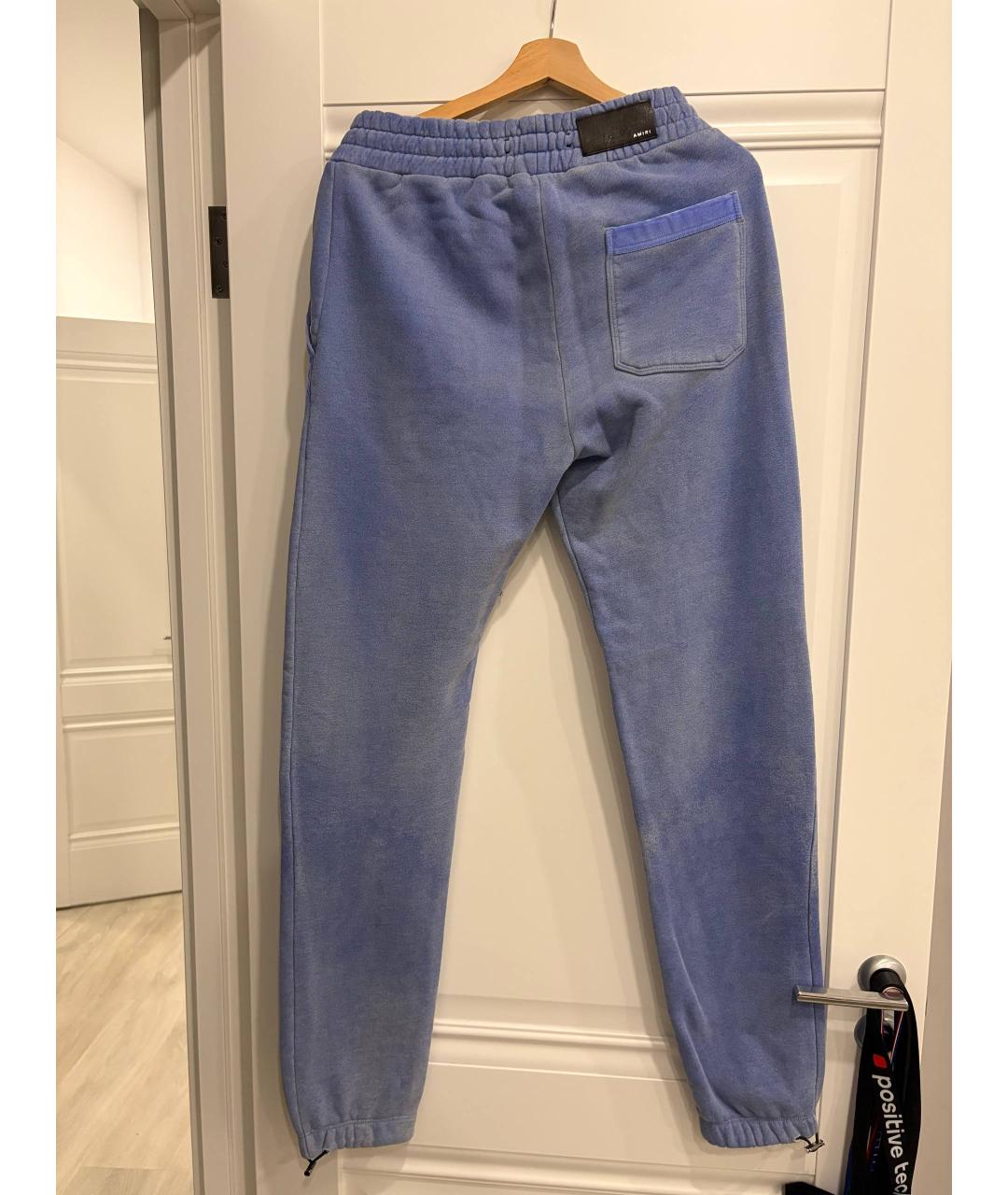 AMIRI Фиолетовые хлопковые брюки узкие, фото 2