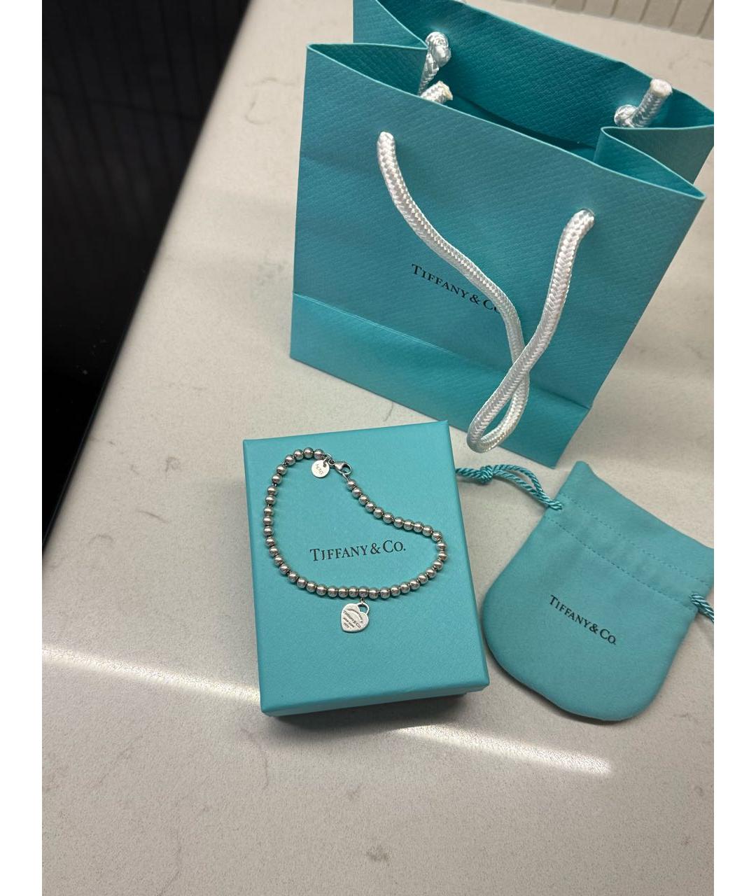TIFFANY&CO Серебрянный серебряный браслет, фото 4