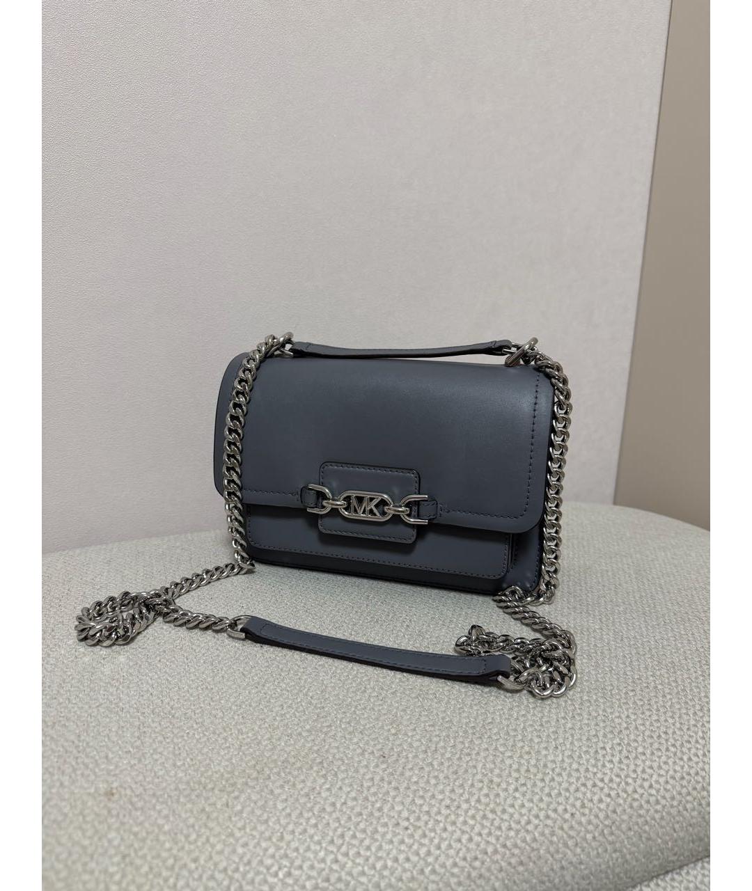 MICHAEL KORS Антрацитовая сумка через плечо из искусственной кожи, фото 3