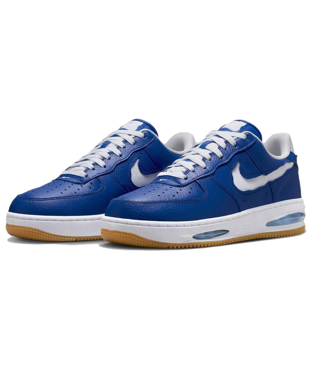 NIKE Синие кожаные низкие кроссовки / кеды, фото 3