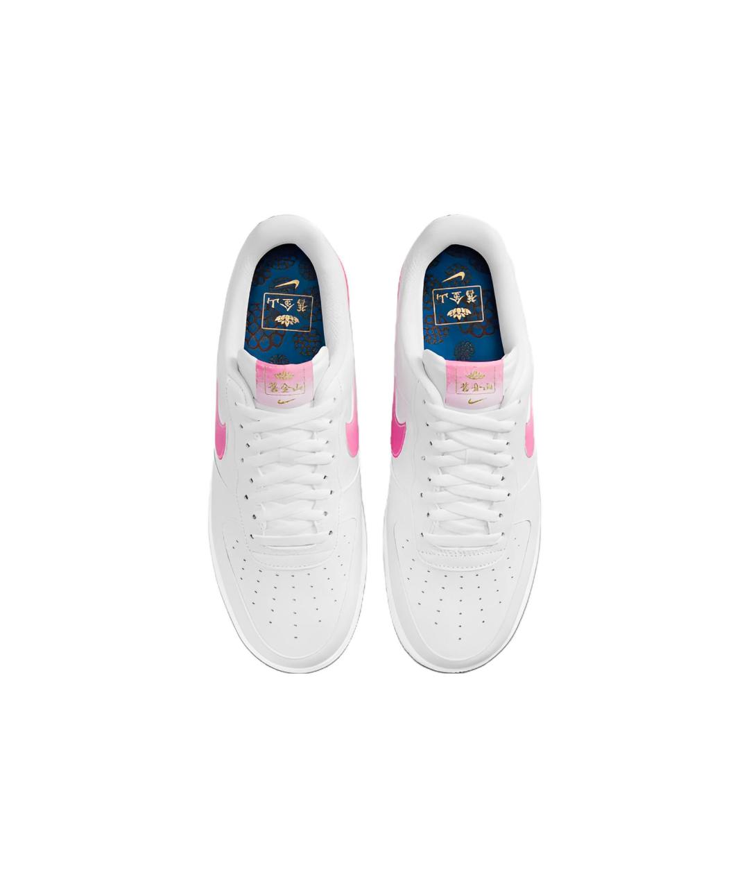 NIKE Белые кожаные низкие кроссовки / кеды, фото 5