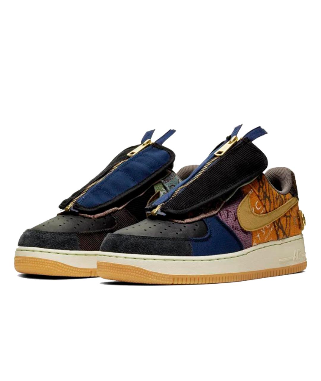 NIKE Коричневые кожаные кроссовки, фото 4