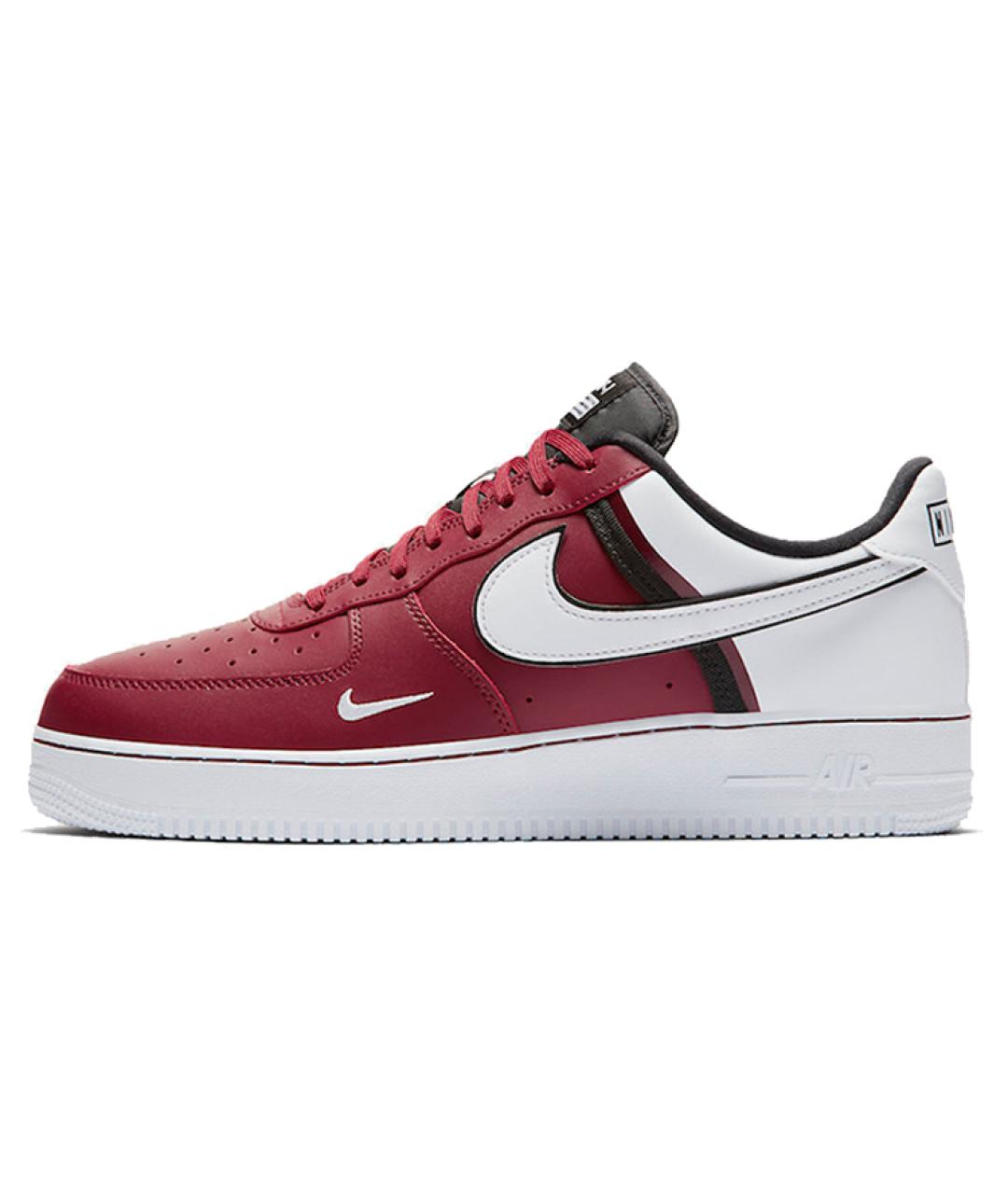 NIKE Красные кожаные низкие кроссовки / кеды, фото 2