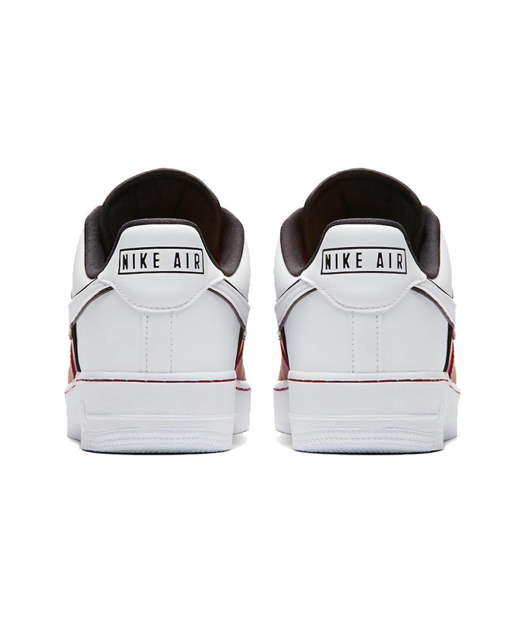 NIKE Красные кожаные низкие кроссовки / кеды, фото 5