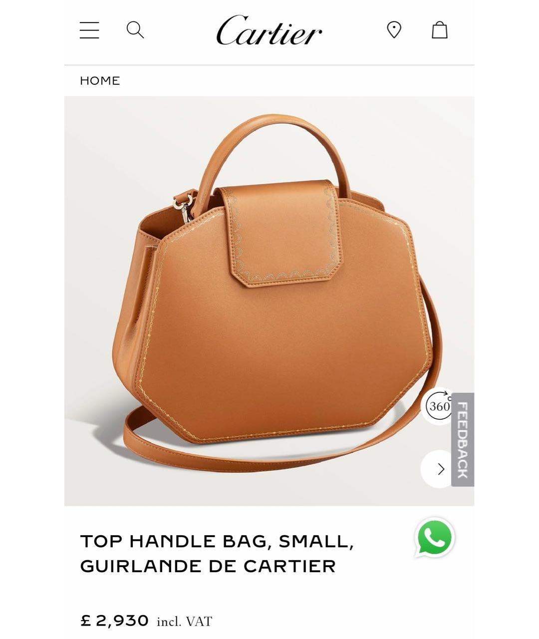 CARTIER Кожаная сумка через плечо, фото 5