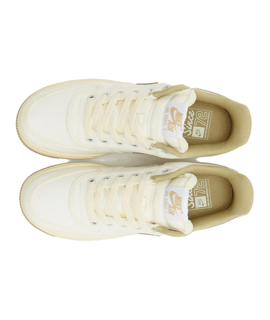 NIKE Бежевые кожаные кроссовки, фото 4