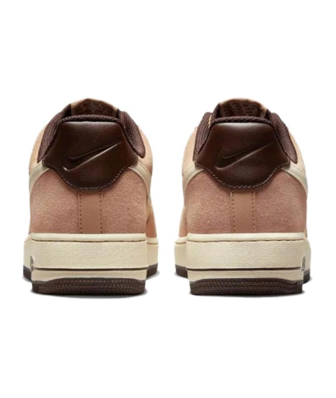 NIKE Коричневые кожаные низкие кроссовки / кеды, фото 6