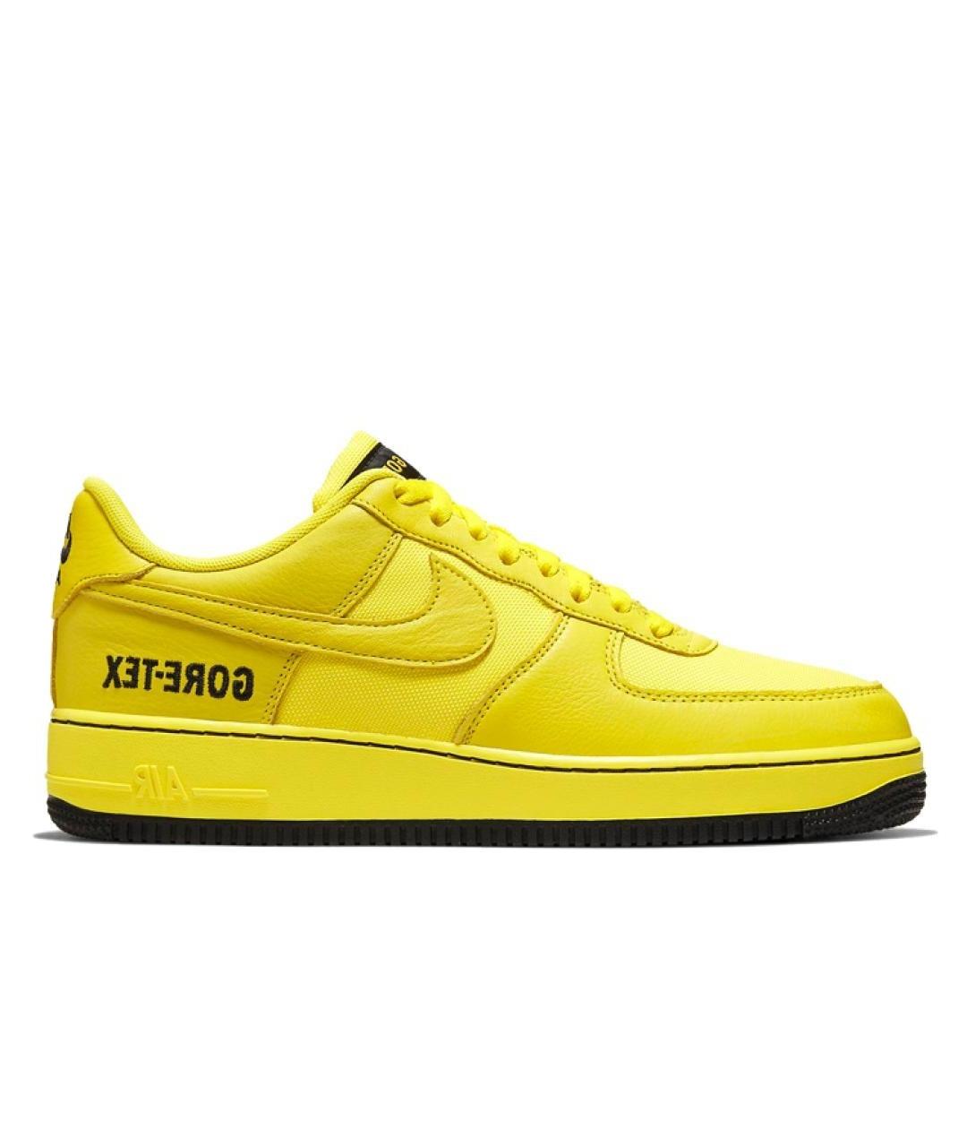 NIKE Желтые кожаные кроссовки, фото 1