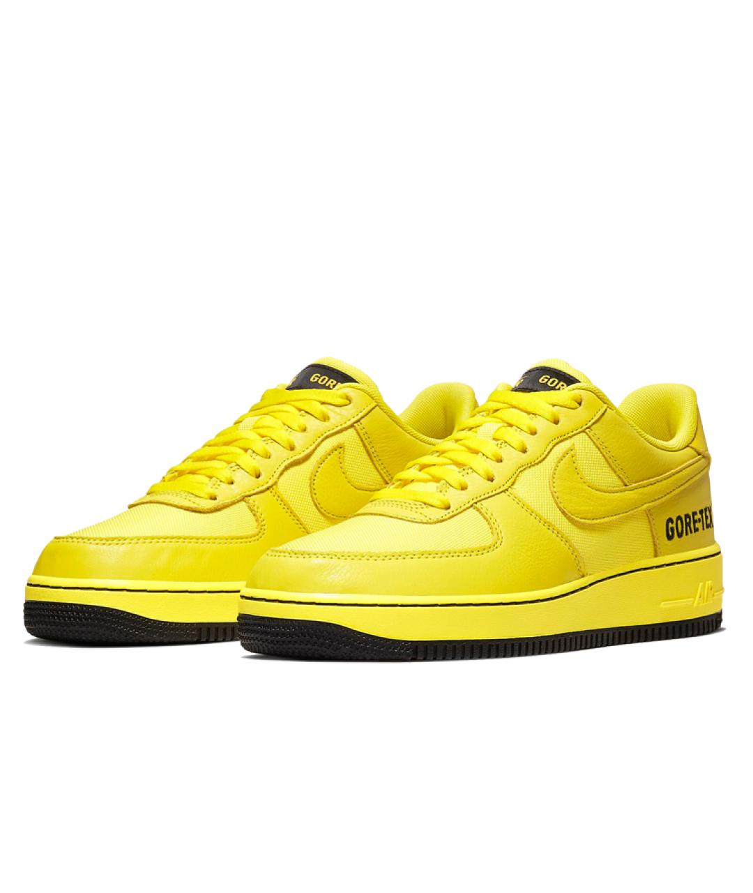 NIKE Желтые кожаные кроссовки, фото 4