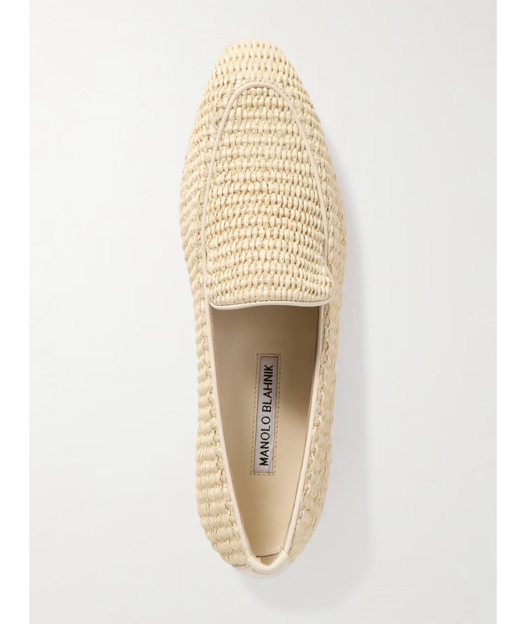 MANOLO BLAHNIK Бежевые лоферы, фото 3