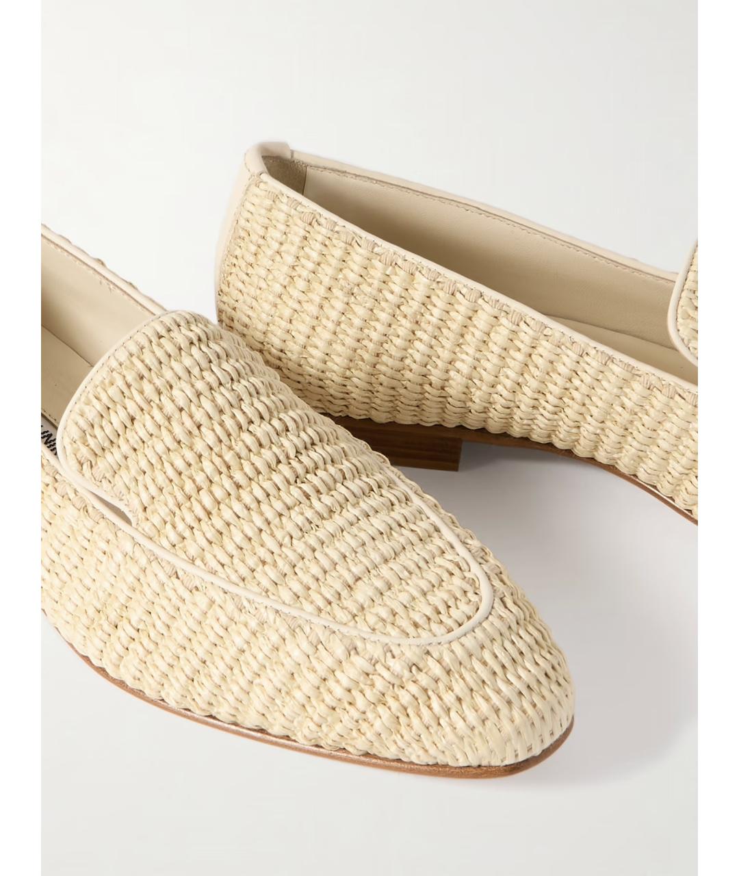 MANOLO BLAHNIK Бежевые лоферы, фото 4
