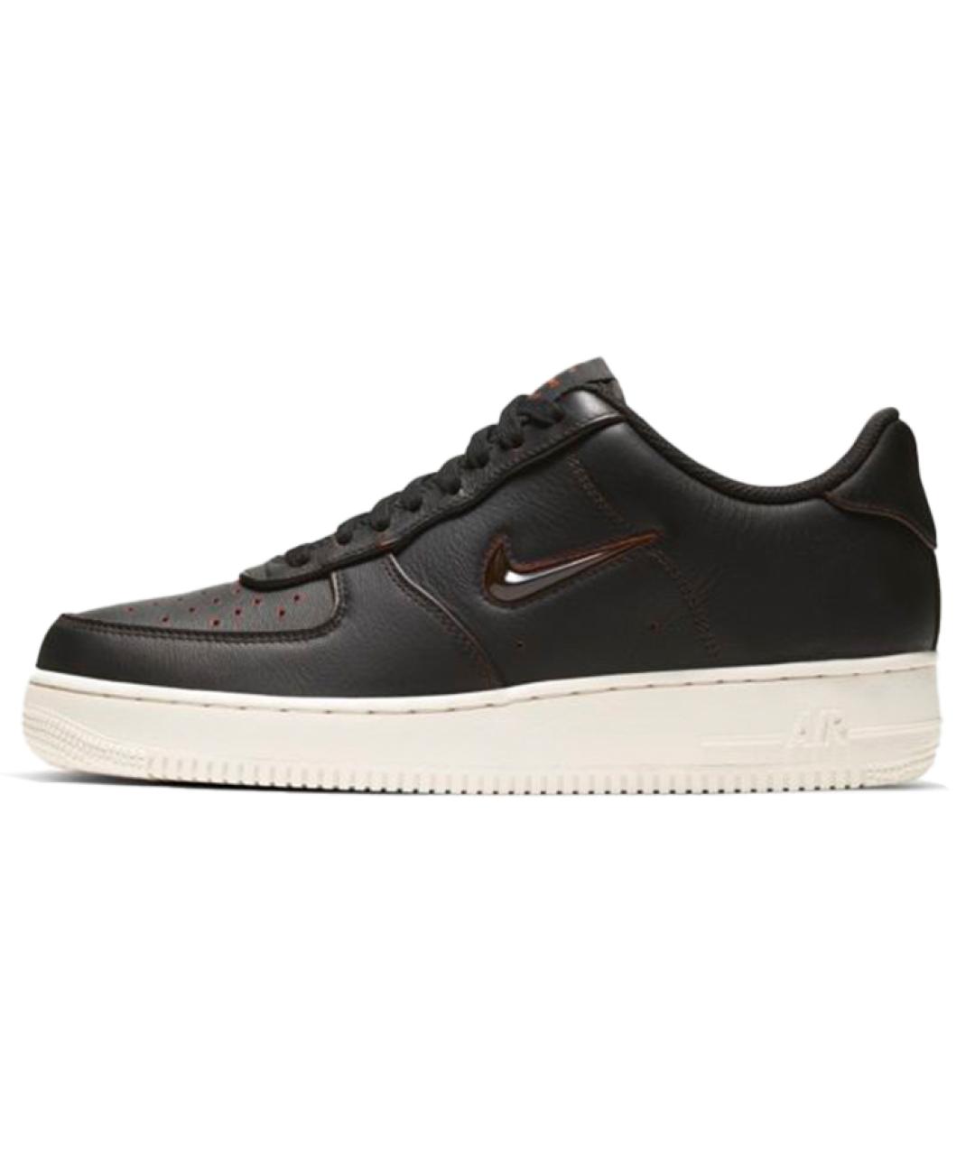 NIKE Черные кожаные низкие кроссовки / кеды, фото 2