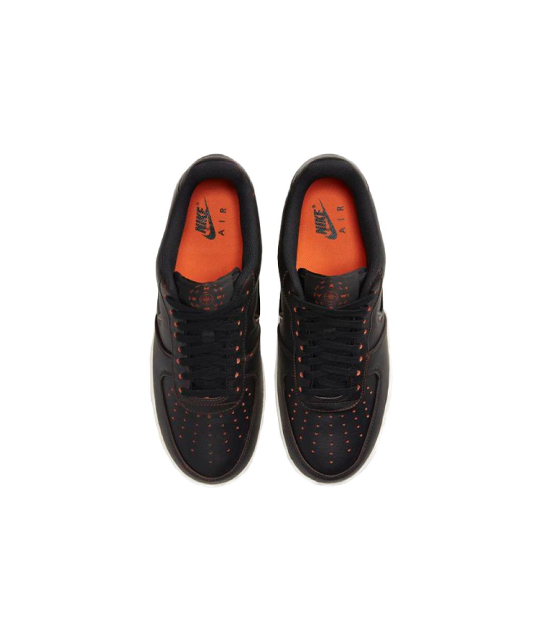 NIKE Черные кожаные низкие кроссовки / кеды, фото 5