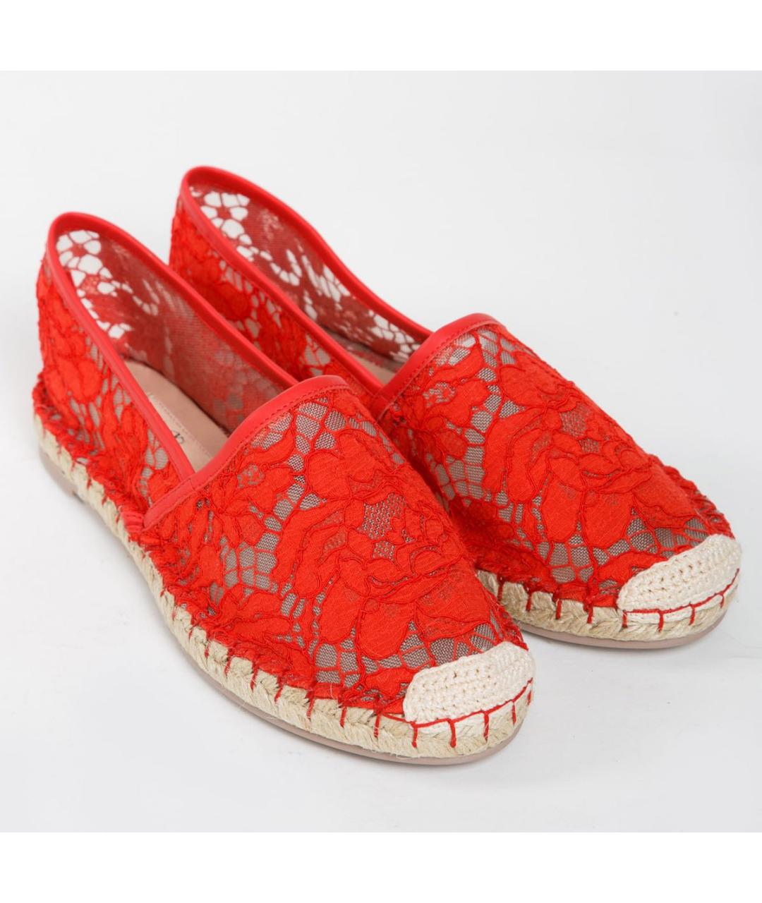 VALENTINO Красные кожаные эспадрильи, фото 2