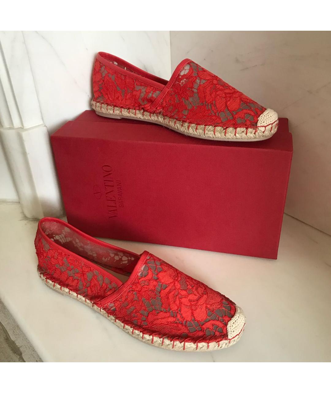 VALENTINO Красные кожаные эспадрильи, фото 6