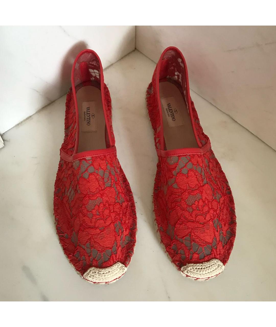 VALENTINO Красные кожаные эспадрильи, фото 7