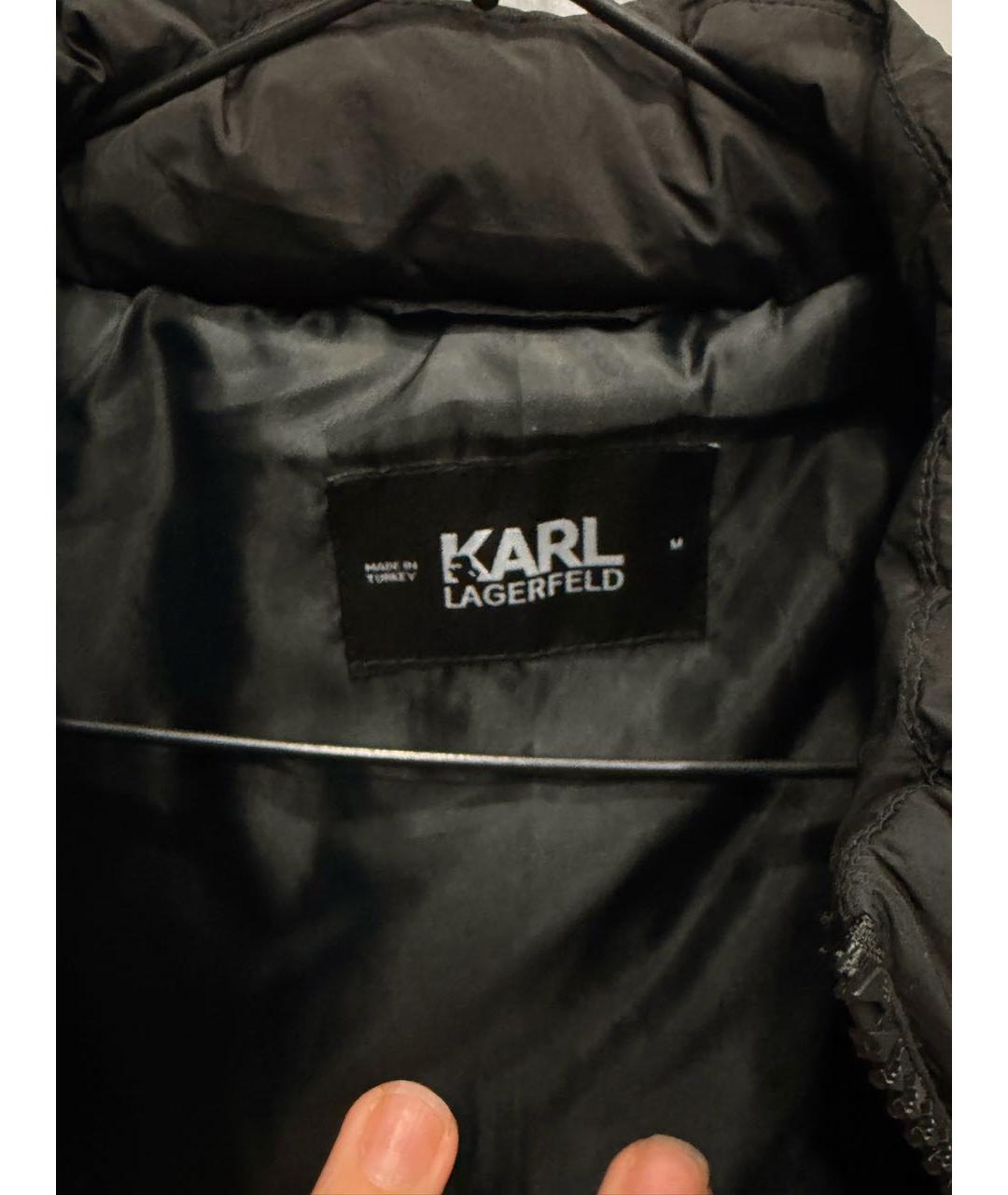 KARL LAGERFELD Черный полиэстеровый жилет, фото 2