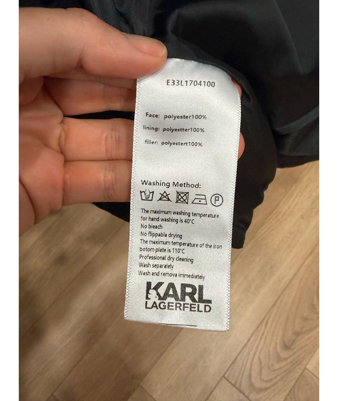 KARL LAGERFELD Черный полиэстеровый жилет, фото 3