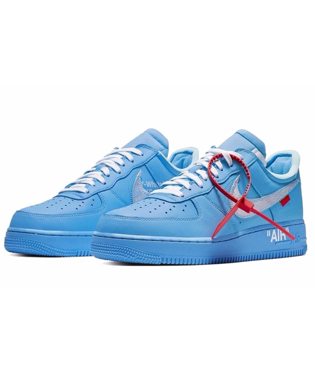 NIKE Синие кожаные кроссовки, фото 3