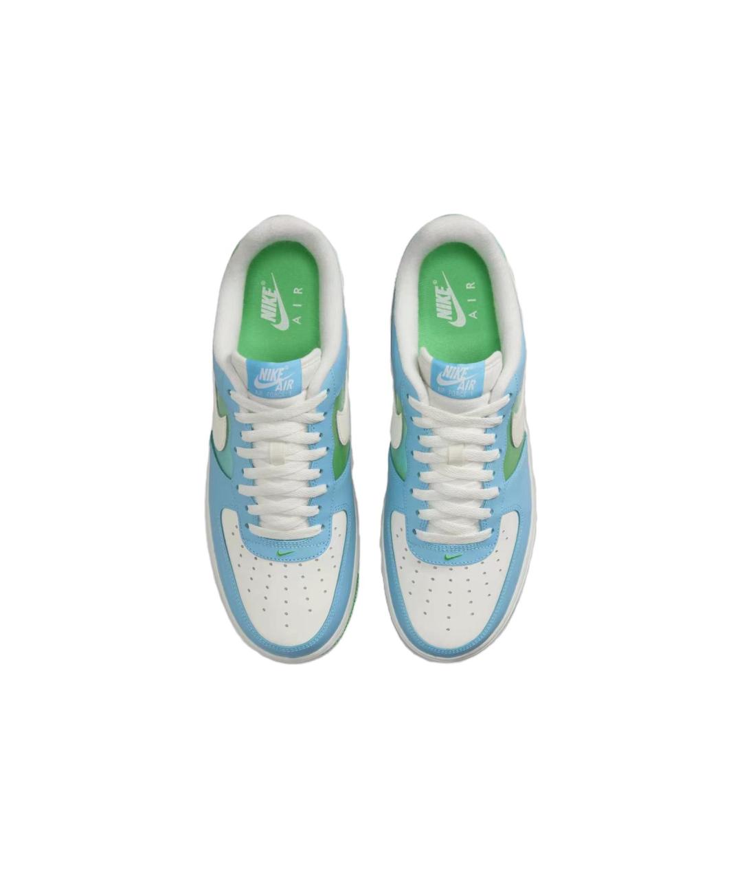 NIKE Синие кожаные низкие кроссовки / кеды, фото 5