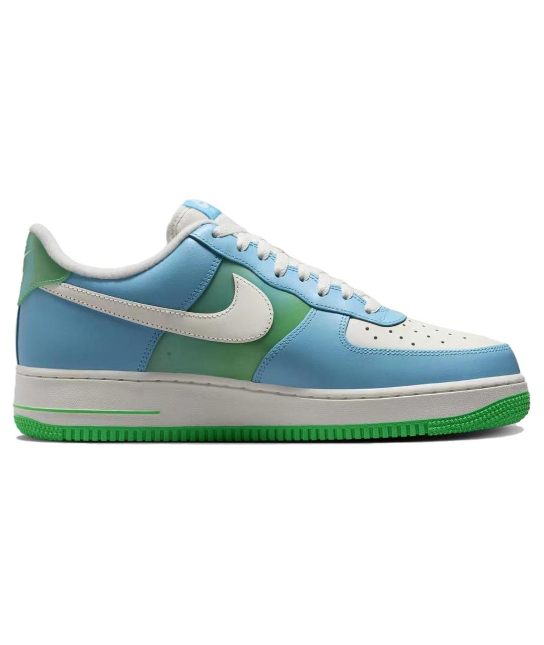 NIKE Синие кожаные низкие кроссовки / кеды, фото 3