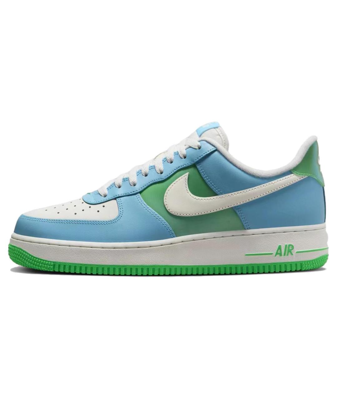 NIKE Синие кожаные низкие кроссовки / кеды, фото 2