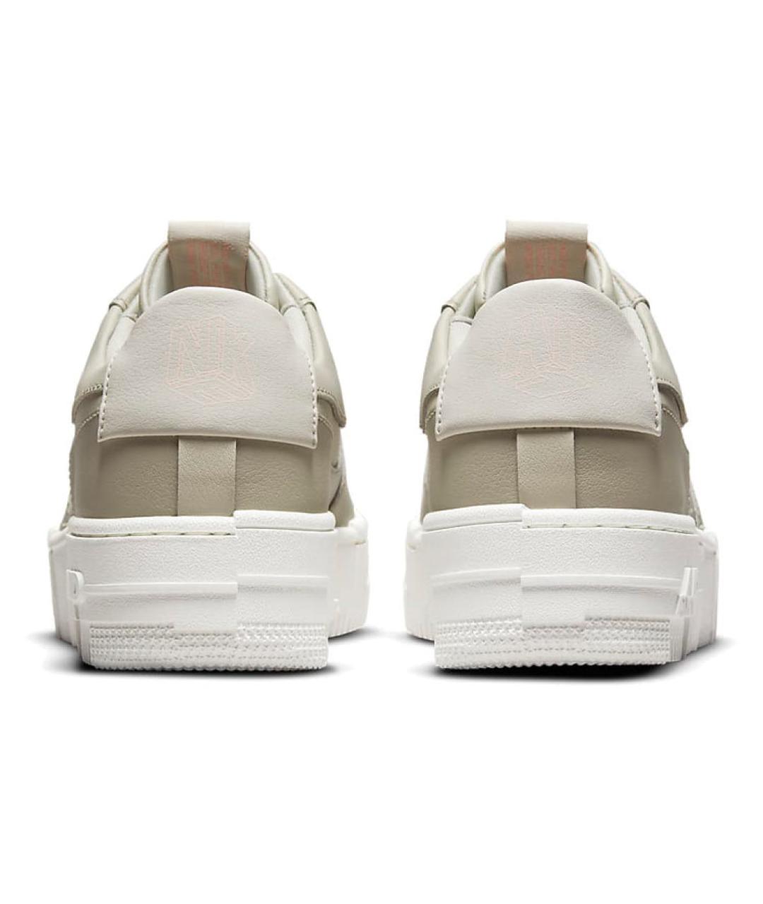 NIKE Бежевые кожаные кроссовки, фото 5