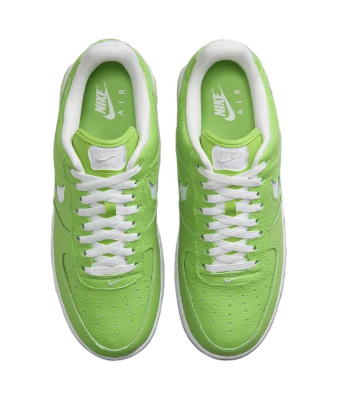 NIKE Зеленые кожаные низкие кроссовки / кеды, фото 5