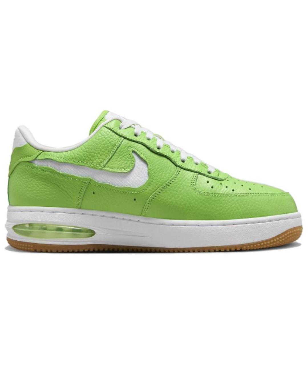NIKE Зеленые кожаные низкие кроссовки / кеды, фото 3