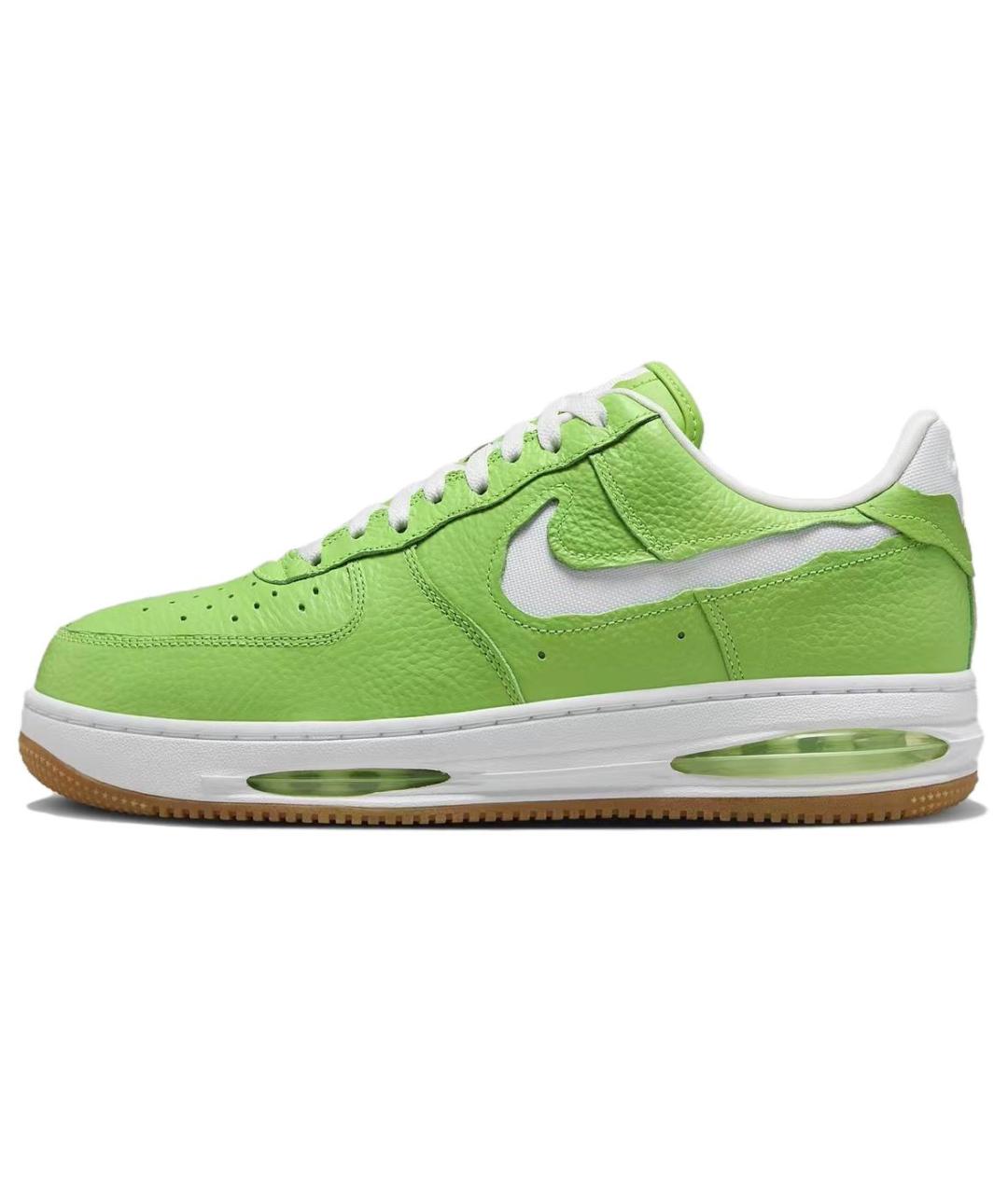 NIKE Зеленые кожаные низкие кроссовки / кеды, фото 2