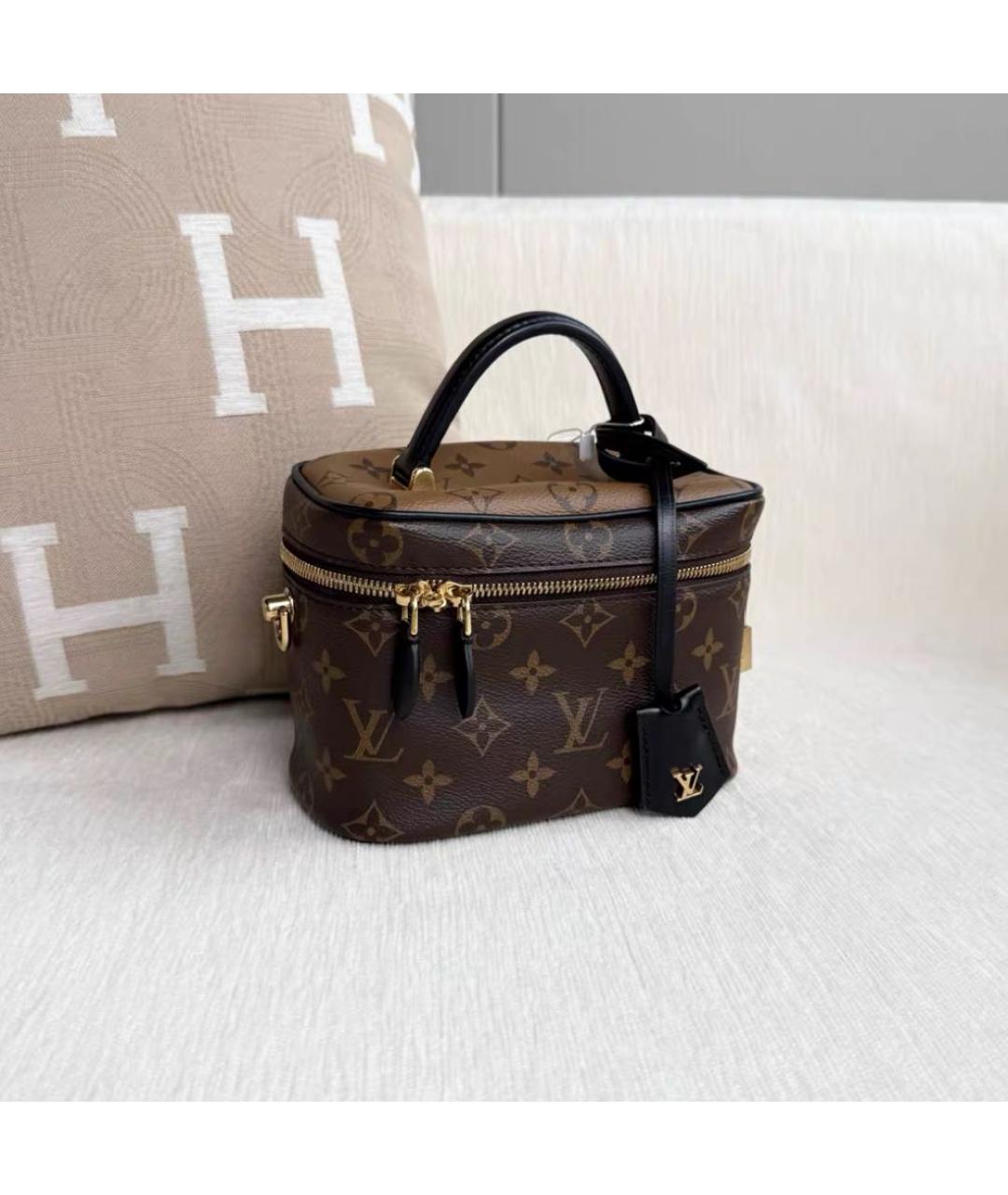 LOUIS VUITTON Коричневая сумка с короткими ручками, фото 4