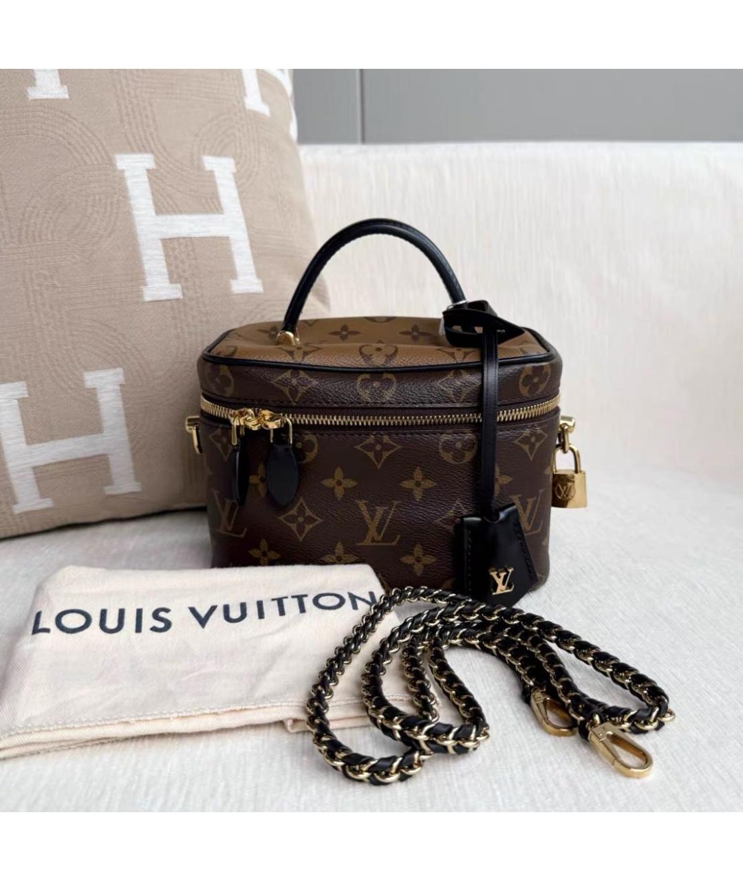 LOUIS VUITTON Коричневая сумка с короткими ручками, фото 2