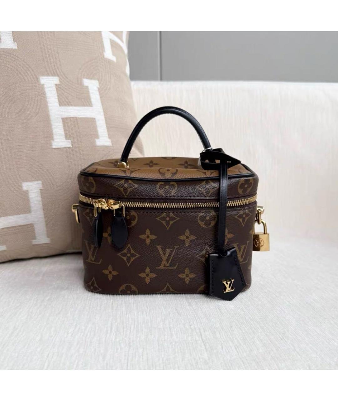 LOUIS VUITTON Коричневая сумка с короткими ручками, фото 5