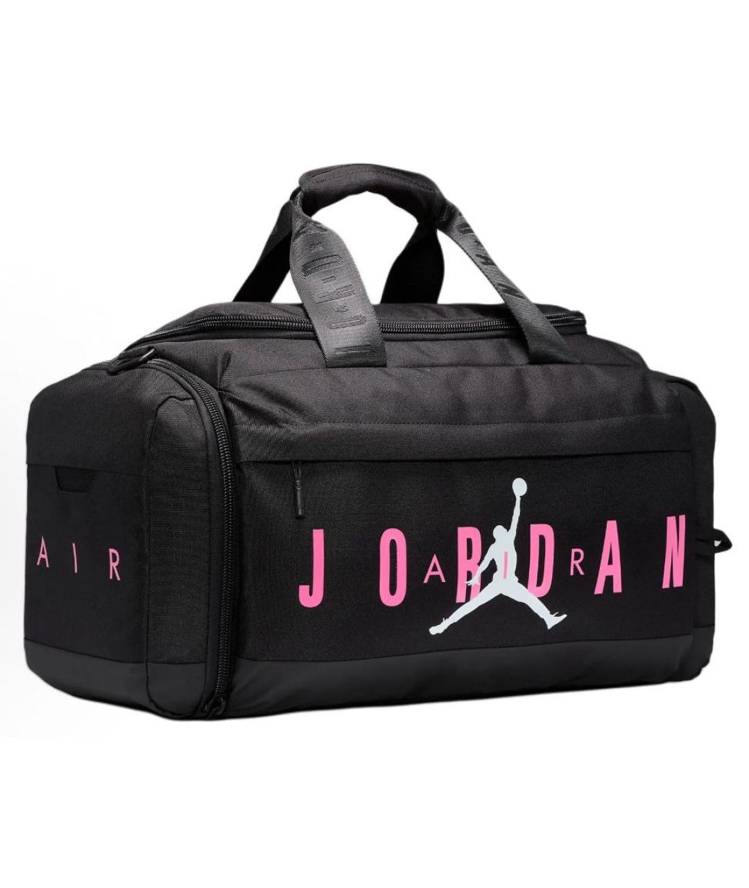 JORDAN Черная тканевая дорожная/спортивная сумка, фото 2