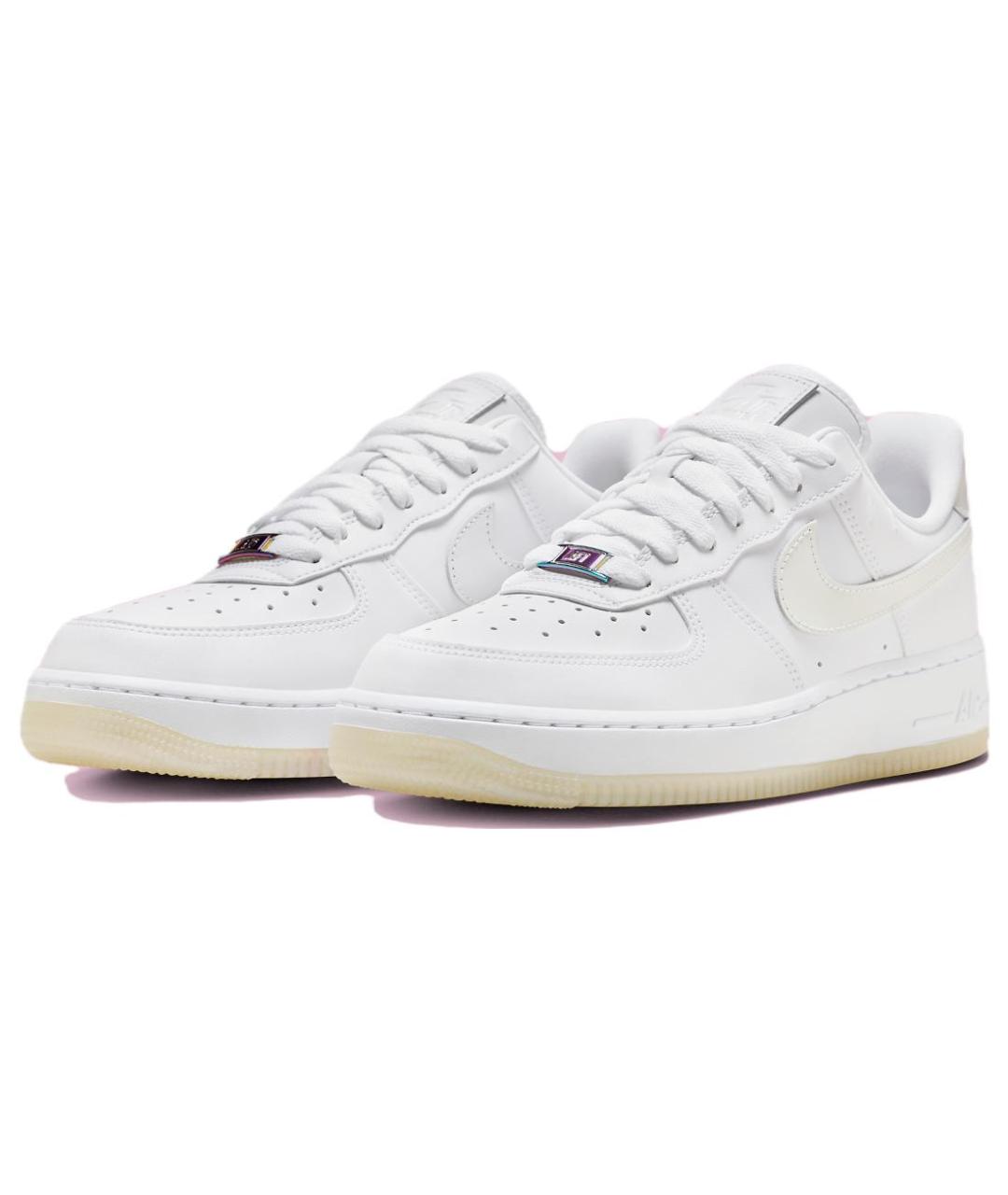 NIKE Белые кожаные кроссовки, фото 4