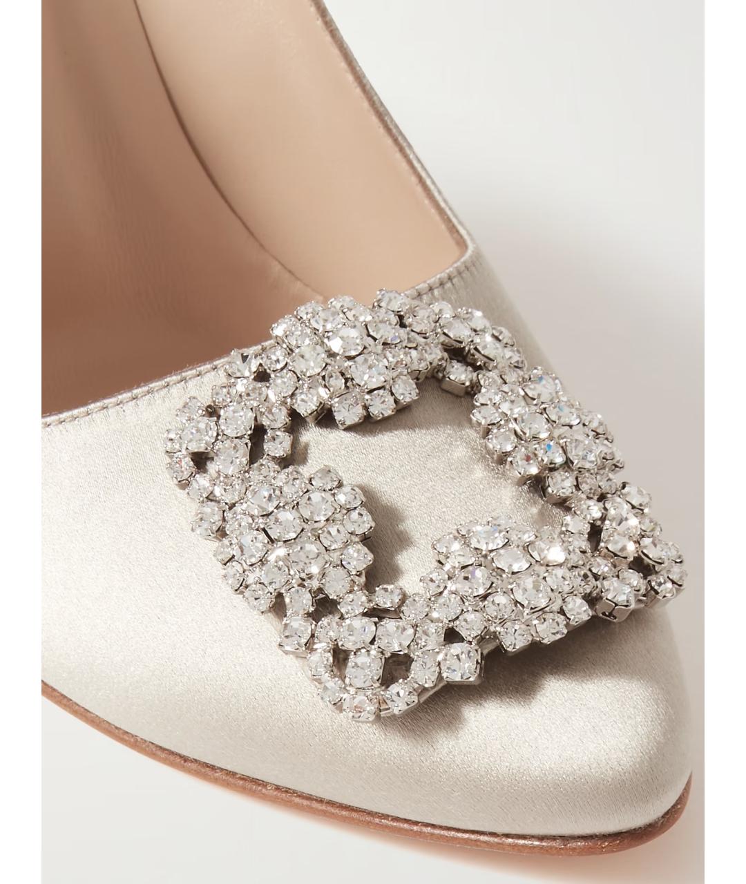 MANOLO BLAHNIK Серые текстильные туфли, фото 3