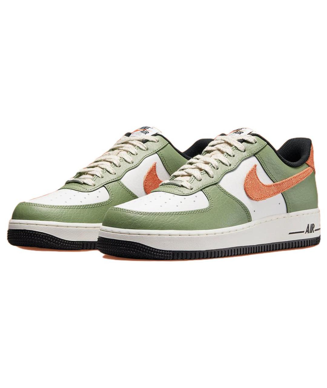 NIKE Зеленые кожаные кроссовки, фото 4