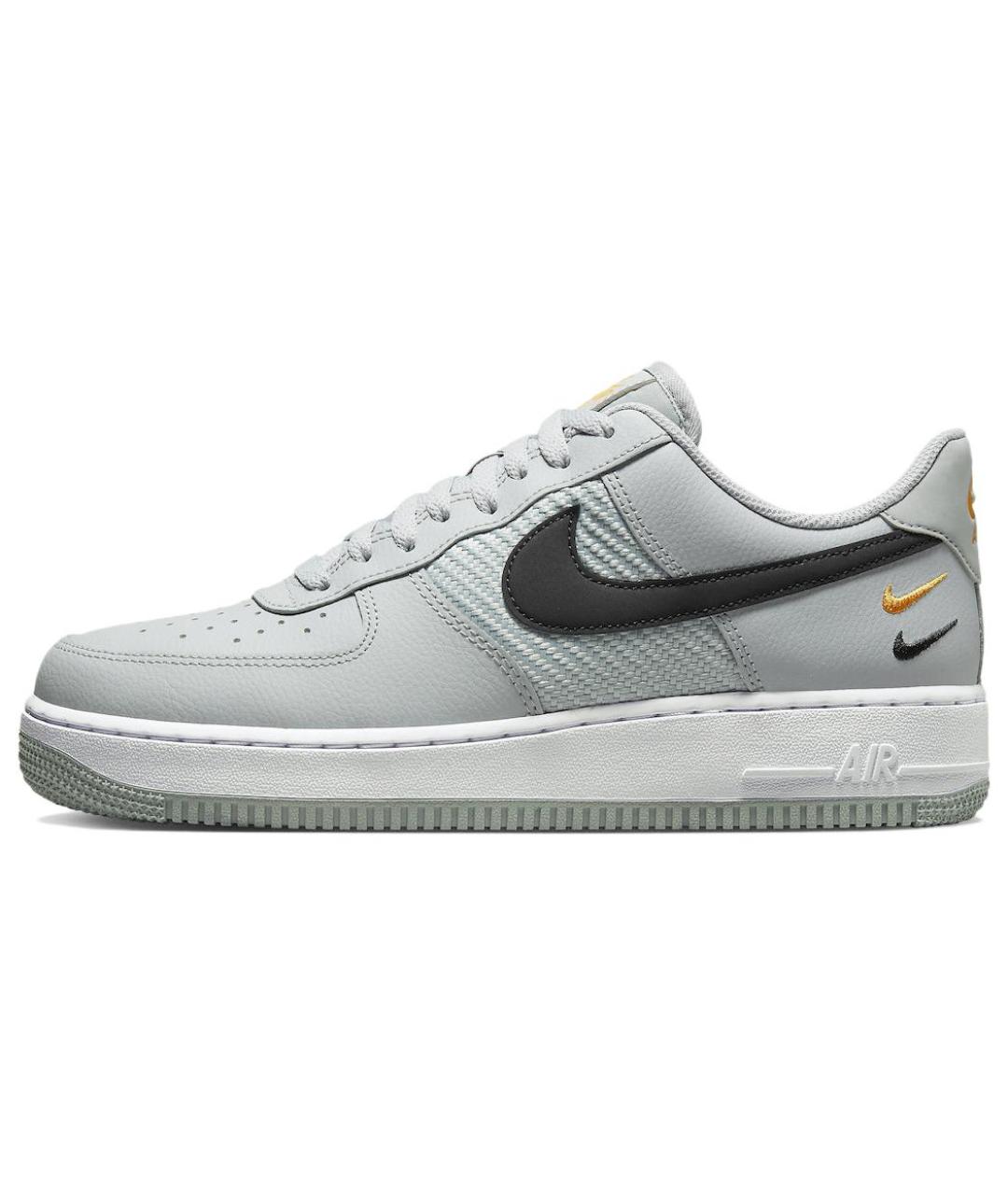 NIKE Серые кожаные низкие кроссовки / кеды, фото 2