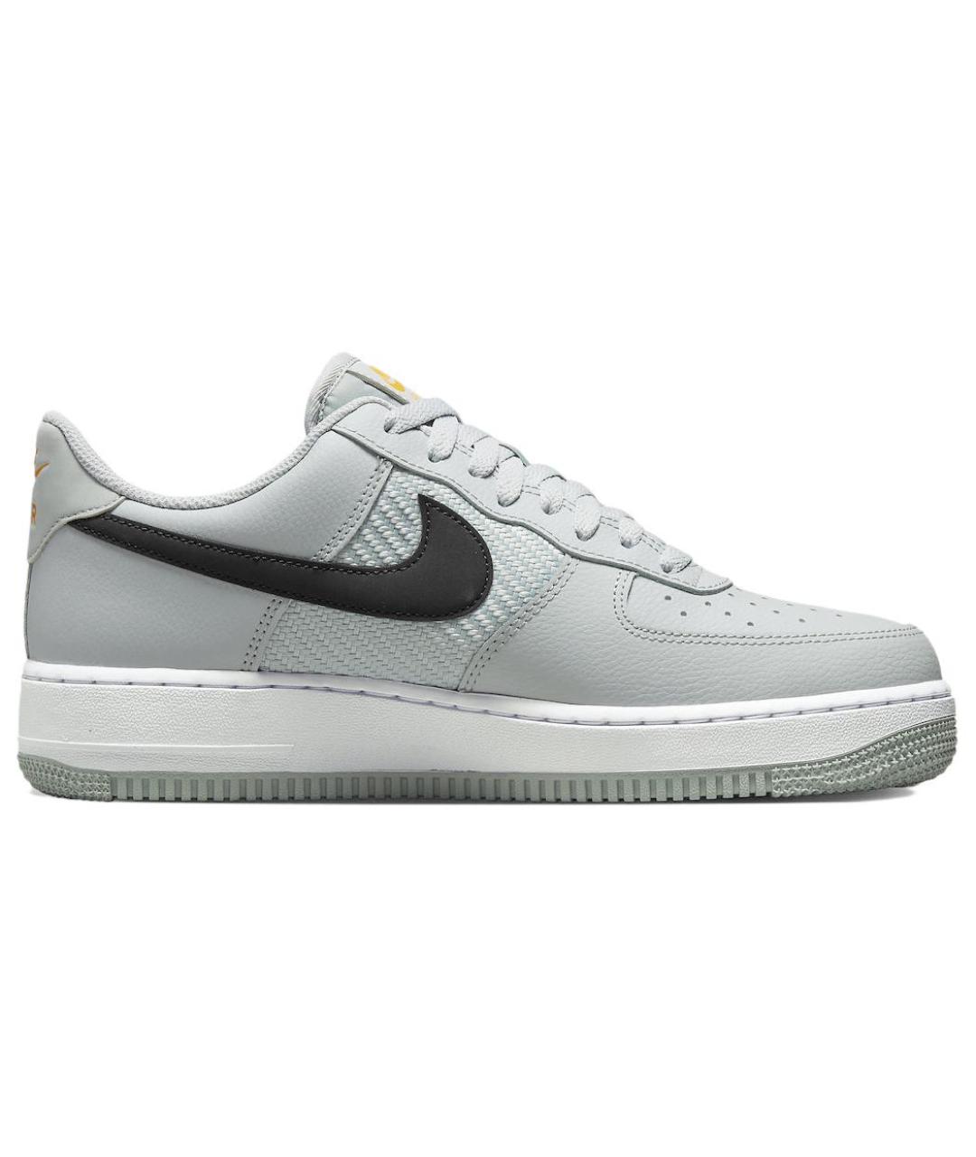 NIKE Серые кожаные низкие кроссовки / кеды, фото 3