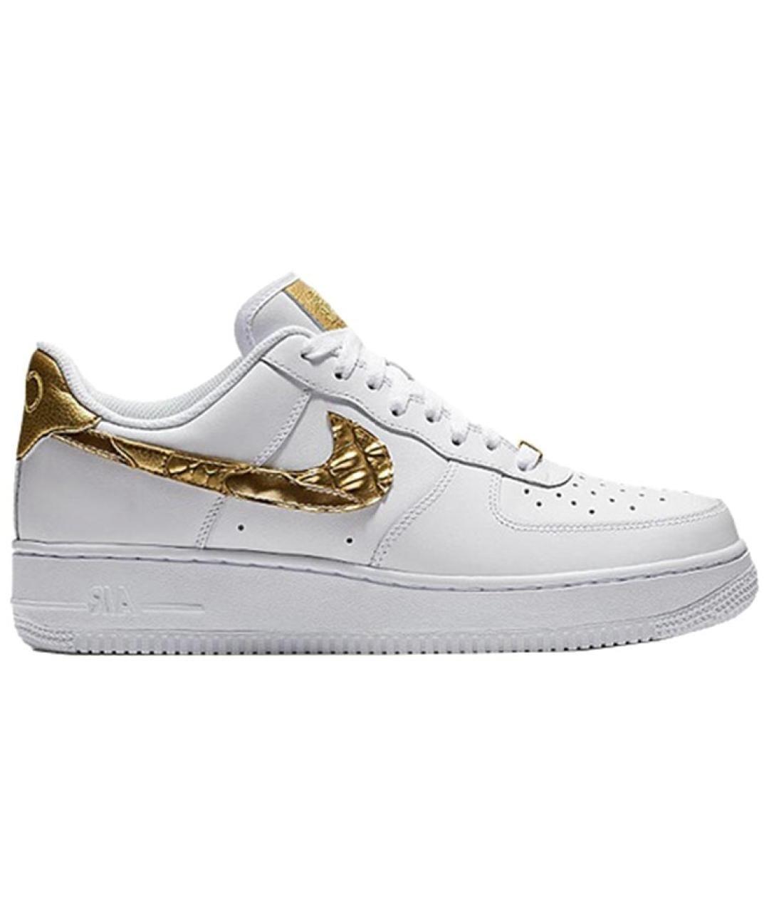 NIKE Белые кожаные низкие кроссовки / кеды, фото 1