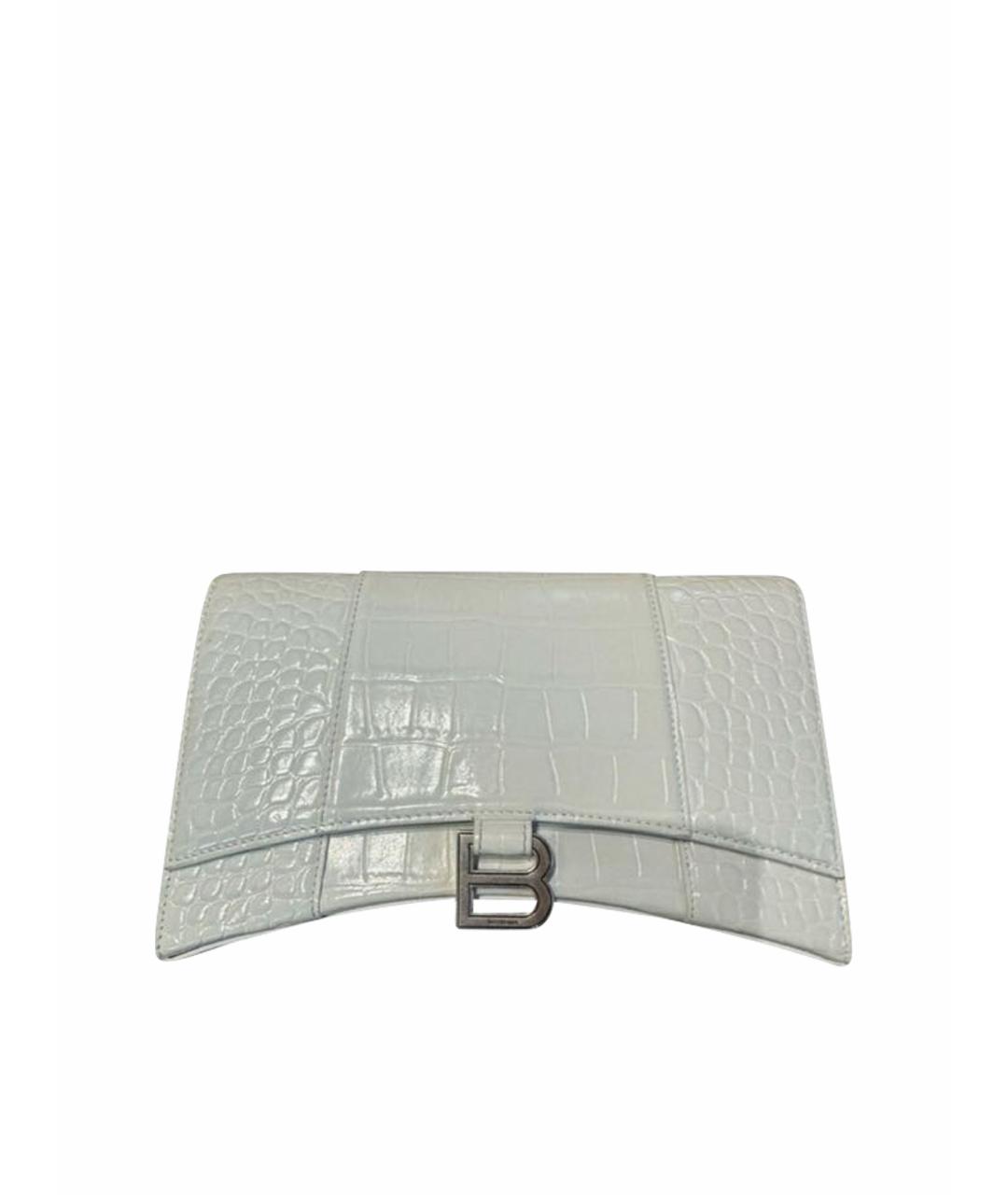 BALENCIAGA Белая кожаная сумка через плечо, фото 1