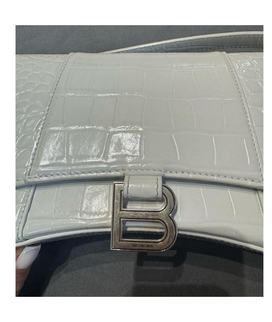 BALENCIAGA Белая кожаная сумка через плечо, фото 2