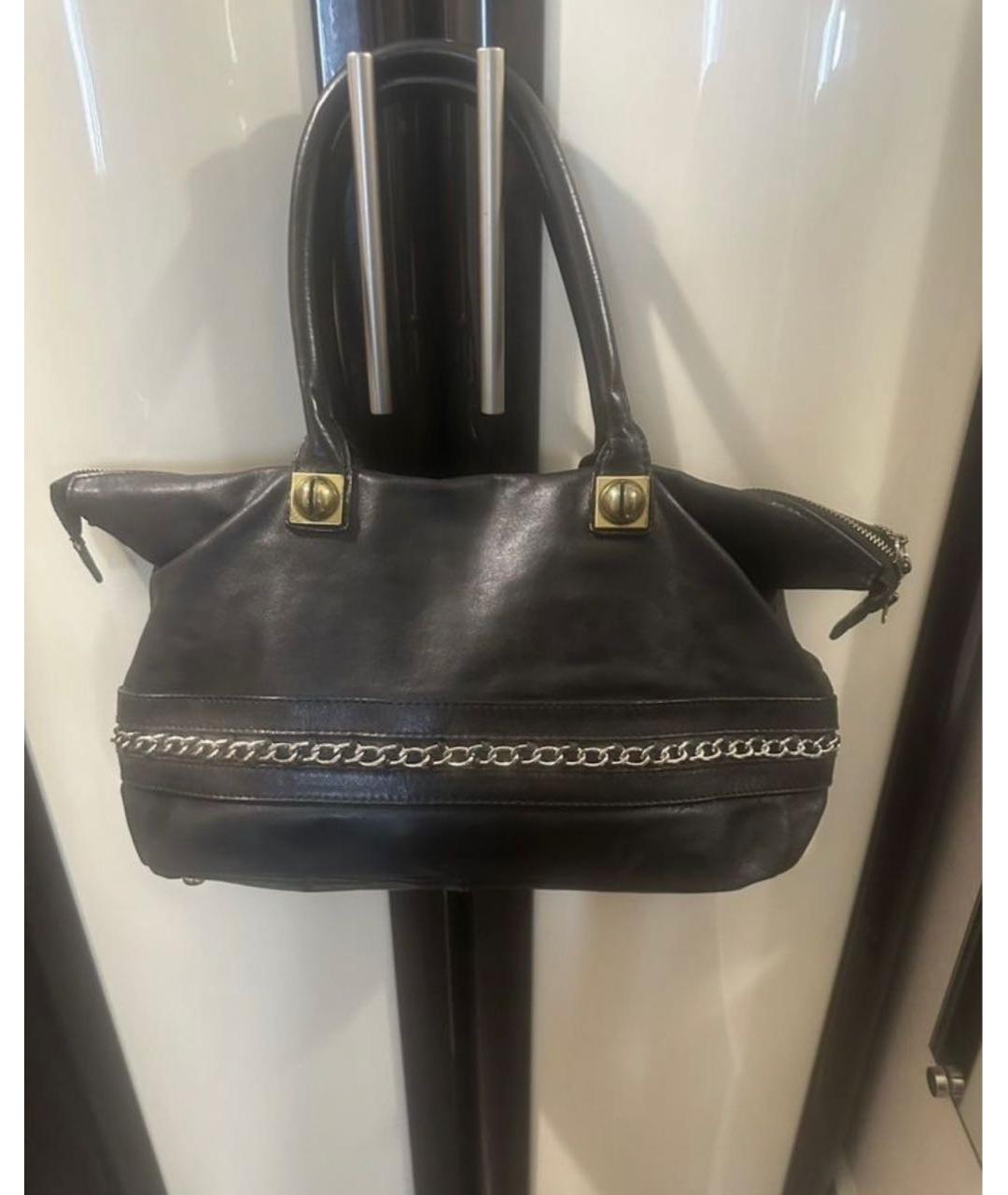 CHLOE Черная кожаная сумка с короткими ручками, фото 6