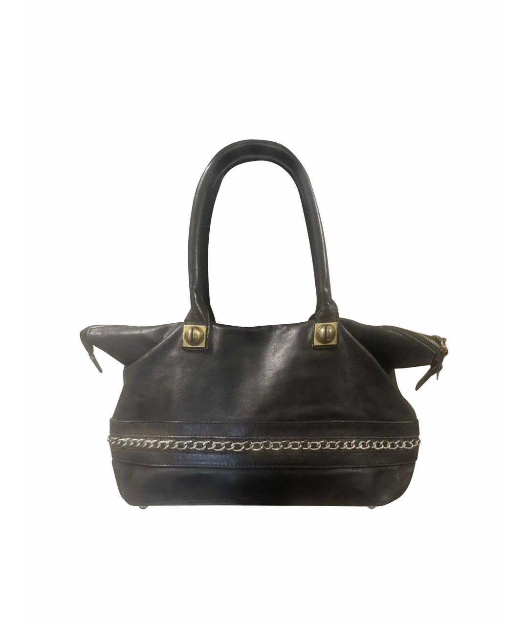 CHLOE Черная кожаная сумка с короткими ручками, фото 1