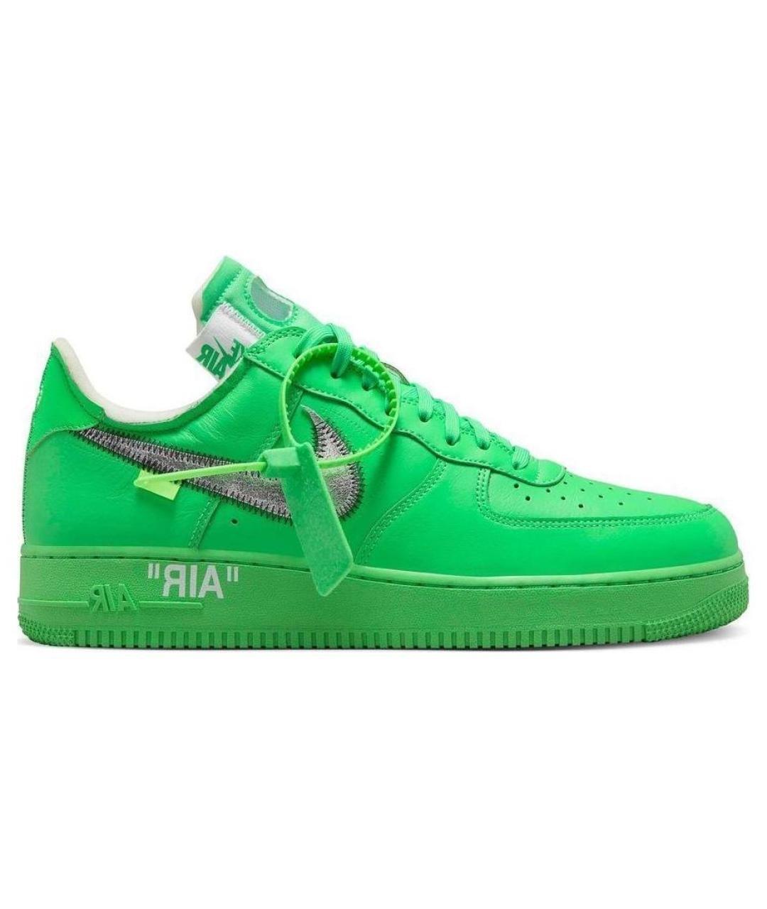 NIKE Зеленые кожаные кроссовки, фото 1